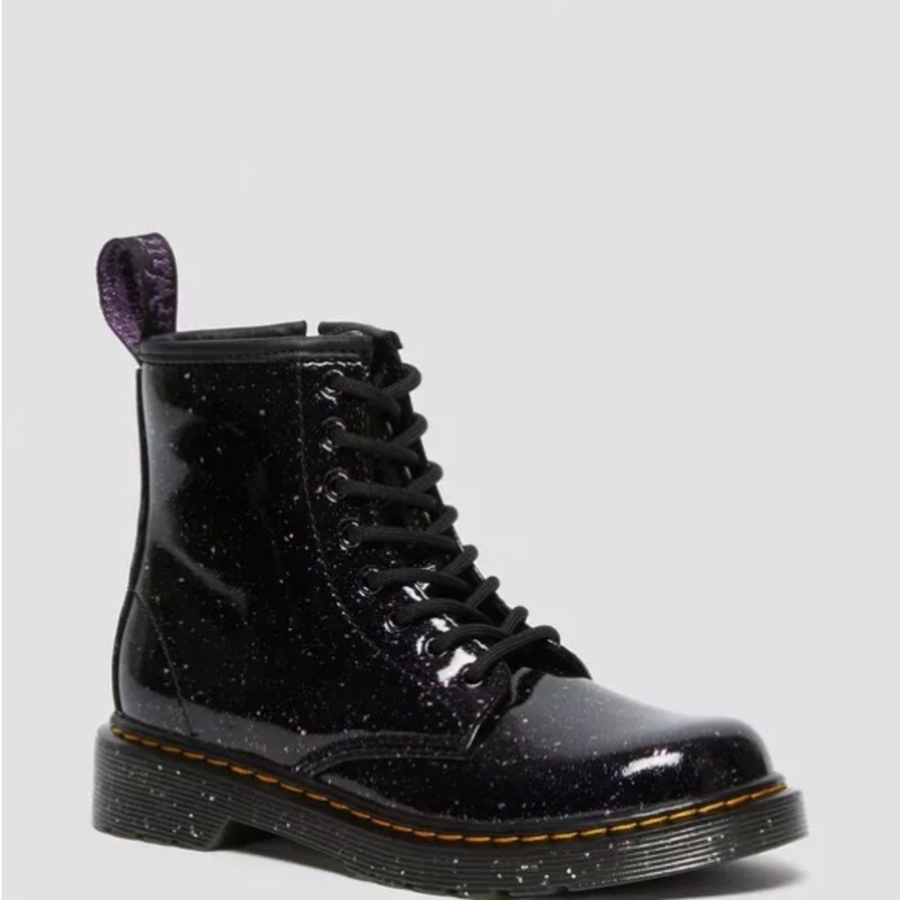 Size 11 Toddler Dr. Martens Kids Sparkle Black Boots